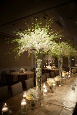 Orchid Centerpieces Intimate Wedding